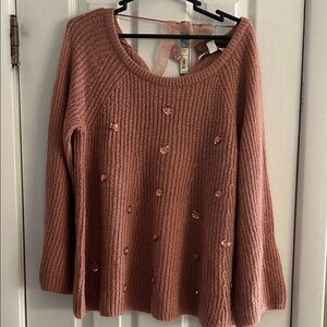 LC LAUREN CONRAD SEQUENCE SWEATER SIZE S NWT